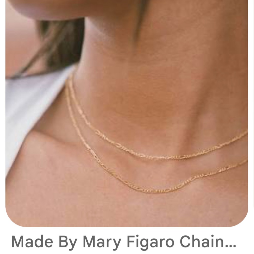 Figaro Chain Necklace Made by Mary gold 16” necklace